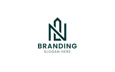 Letter N architecture logo-663