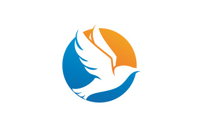 Modello di logo dell&amp;#39;uccello illustrazione vettoriale design 5