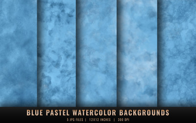 Blue Pastel Watercolor Backgrounds