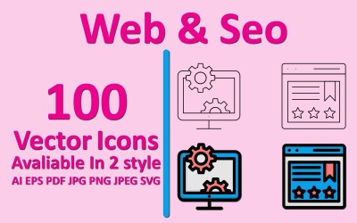 Iconos profesionales de SEO y web para una comunicación clara