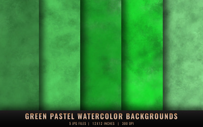 Yeşil Pastel Suluboya Arkaplanlar