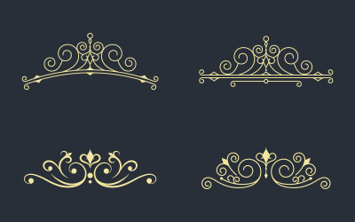 Beauty Vintage border line Template vector illustration design v.1