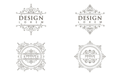Beauty Vintage border line Template vector illustration