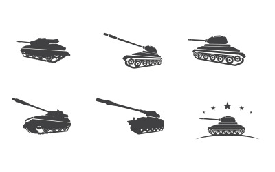 Militär tank ikon vektor illustration designmall v.1