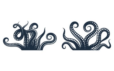 Octopus Tails vector icon illustration design template v.1