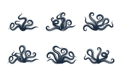 Octopus Tails vector icon illustration design template v.2
