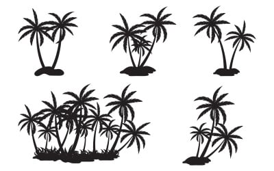Palm tree icon holiday trip water beach summer logo template vector illustration v.1