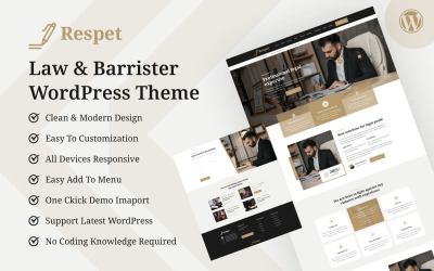 Respet - 法律与律师个人作品集 WordPress 主题