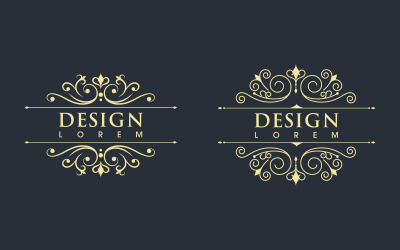 Skönhet Vintage gränslinje mall vektor illustration design v.4