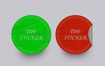Sticker Mockup Template Design 03