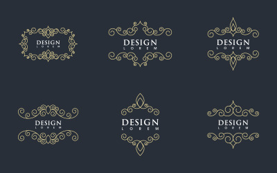 Vintage border line Template vector illustration design v.2