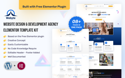 Webyte - Kit de modèles Elementor pour agence de conception et de développement de sites Web