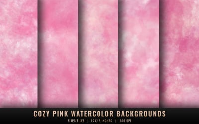 Cozy Pink Watercolor Backgrounds