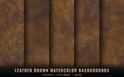 Leather Brown Watercolor Backgrounds