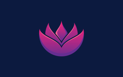 Logo del fiore di loto di bellezza logo spa vettore yoga e terapia simbolo 1