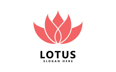 Logo del fiore di loto di bellezza logo spa vettore yoga e terapia simbolo 5
