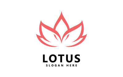 Logo del fiore di loto di bellezza logo spa vettore yoga e terapia simbolo 6