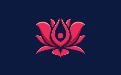 Logo del fiore di loto di bellezza logo spa vettore yoga e terapia simbolo 9