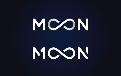 Modello di progettazione dell&amp;#39;icona vettoriale del logo della luna 1