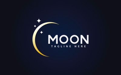 Modello di progettazione dell&amp;#39;icona vettoriale del logo della luna 6