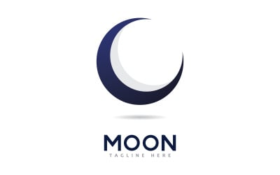 Moon logo vector icon design template 2