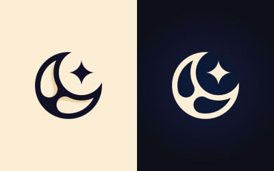 Moon logo vector icon design template 3