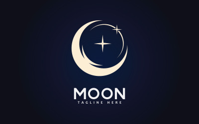 Moon logo vector icon design template 5