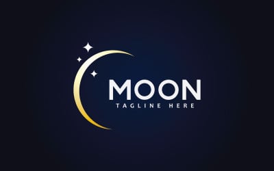 Moon logo vector icon design template 6