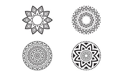 Patrón circular en forma de mandala para henna, mehndi, tatuaje, plantilla de diseño de decoración v.1