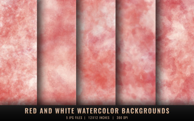 Rote und weiße Aquarellhintergründe