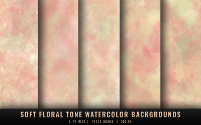 Soft Floral Tone Watercolor Backgrounds