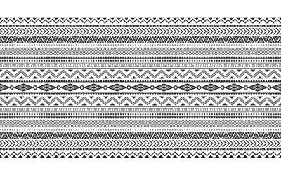 Tribal sömlösa mönster etniska geometriska sömlösa aztekiska mönster designmall v.1
