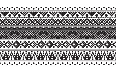 Tribal sömlösa mönster geometriska sömlösa aztec mönster konst designmall v.3