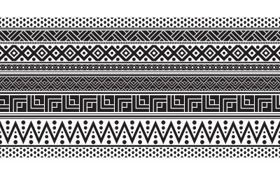 Tribal sömlöst mönster geometrisk sömlös aztekisk designmall v.1