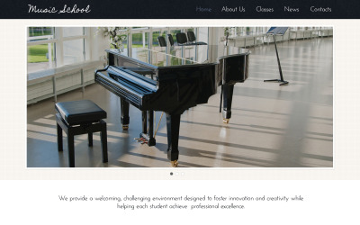 Musikskolans responsiva webbplatsmall
