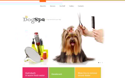 Plantilla de sitio web adaptable para perros