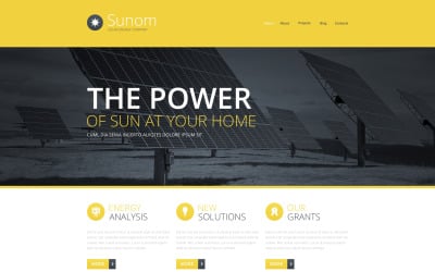 Solenergi responsiv webbplats mall