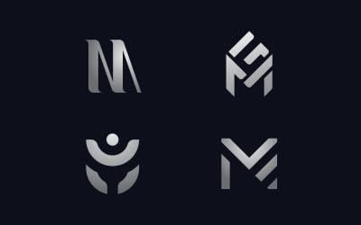 Buchstabe M-Logo, flaches Logo, Vektor-Design-Vorlage, abstraktes M-Logo 11