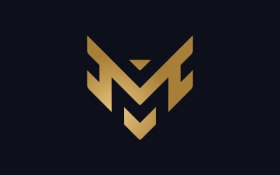 Buchstabe M-Logo, flaches Logo, Vektor-Design-Vorlage, abstraktes M-Logo 5