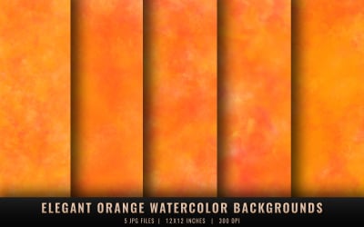 Elegant Orange Watercolor Backgrounds