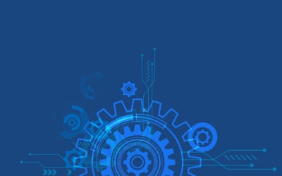 Gear industrial digital technology Future vector icon illustration design template v.8