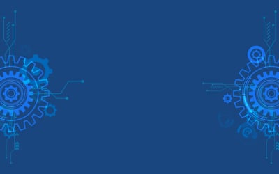Gear industrial digital technology Future vector icon illustration design template v.9