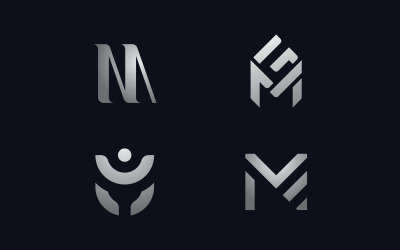 Letter M logo flat logo vector design template  Abstract M logo 11