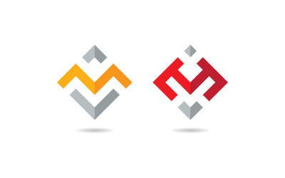 Letter M logo flat logo vector design template  Abstract M logo 1