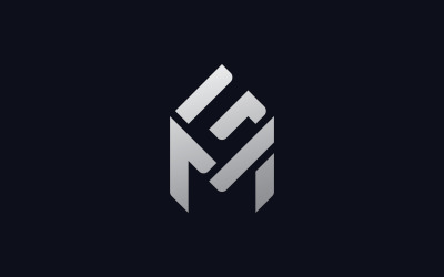 M ve G harfi logosu düz logo vektör tasarım şablonu