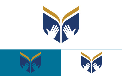 Modèle de logo de livre éducatif, icône vectorielle, illustration, conception v.17