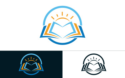 Modello di logo del libro di istruzione illustrazione vettoriale icona design v.13