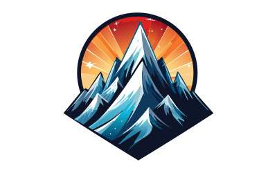 Mountain logotyp design. Sport koncept logotyp design