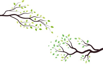 Träd eko natur gren vektor illustration designmall v.5