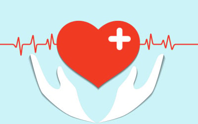 World heart day healthy hospital event medical vector illustration design template v.9